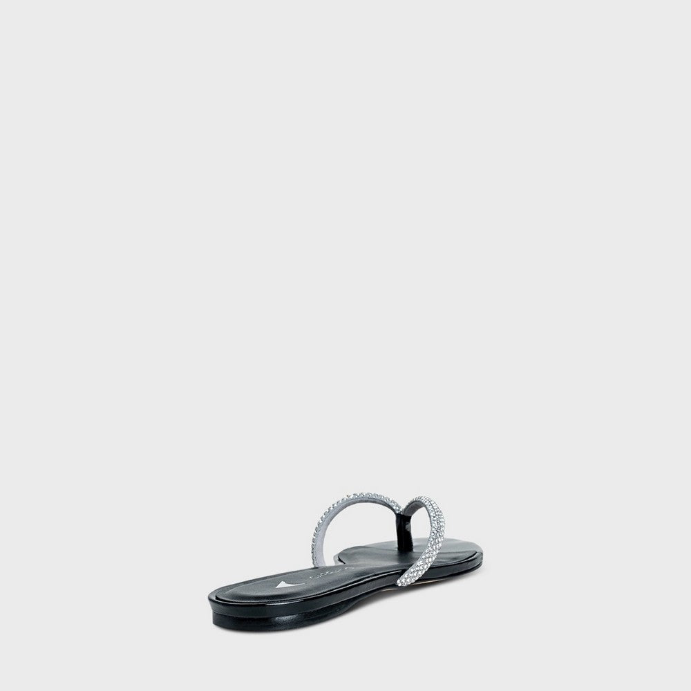 Chinelo Flat Thong Cristal Couro Carrano 239028