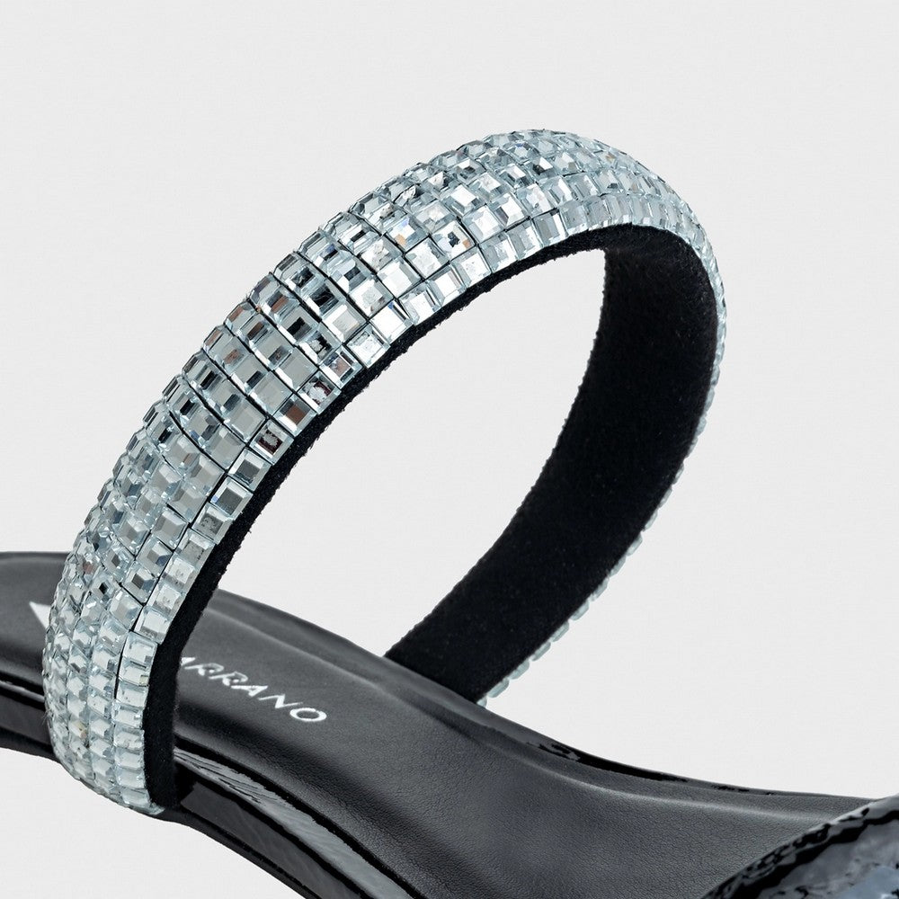 Chinelo Flat Line Cristal e Couro  Carrano 239030