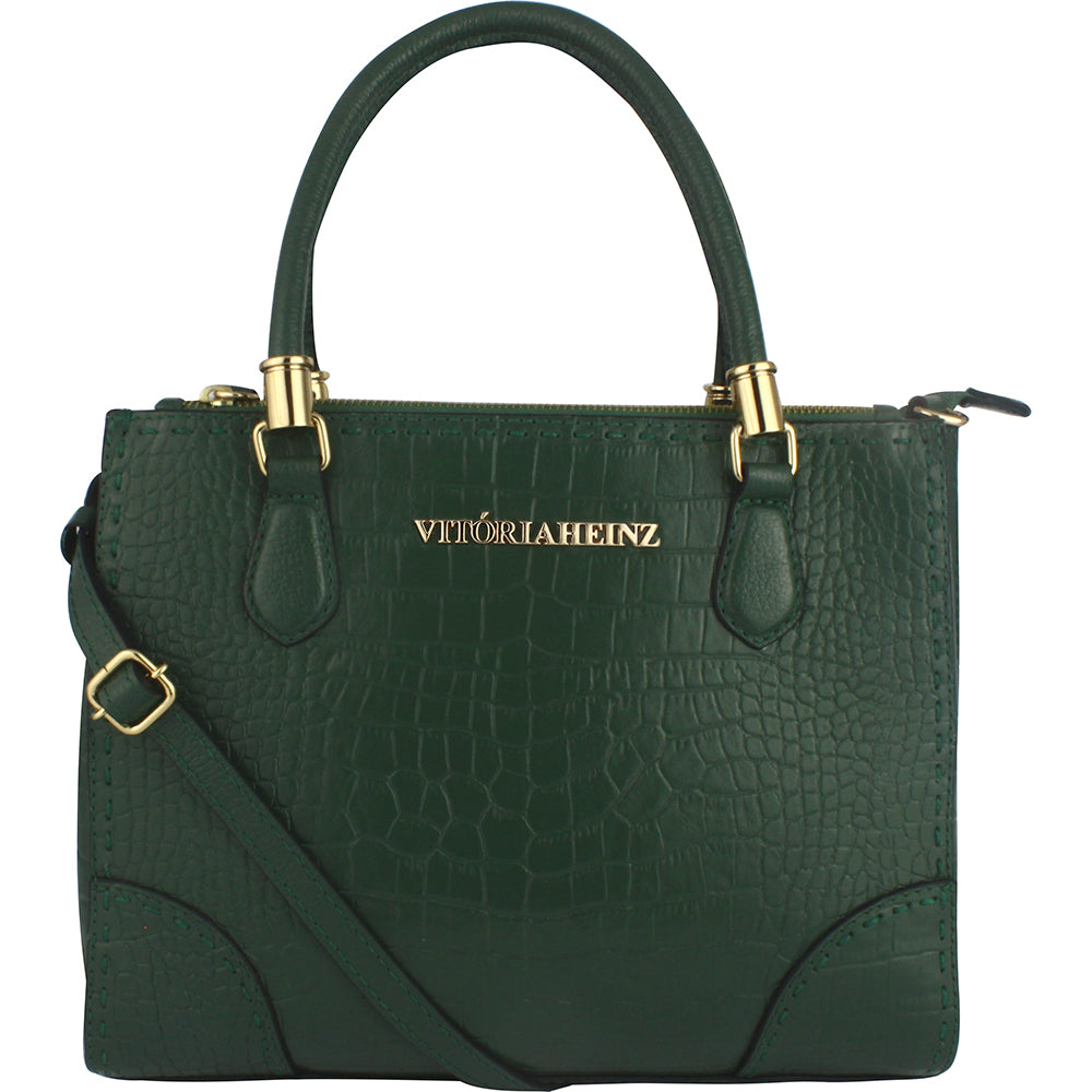 Bolsa feminina em couro croco Vitoria Heinz 1053