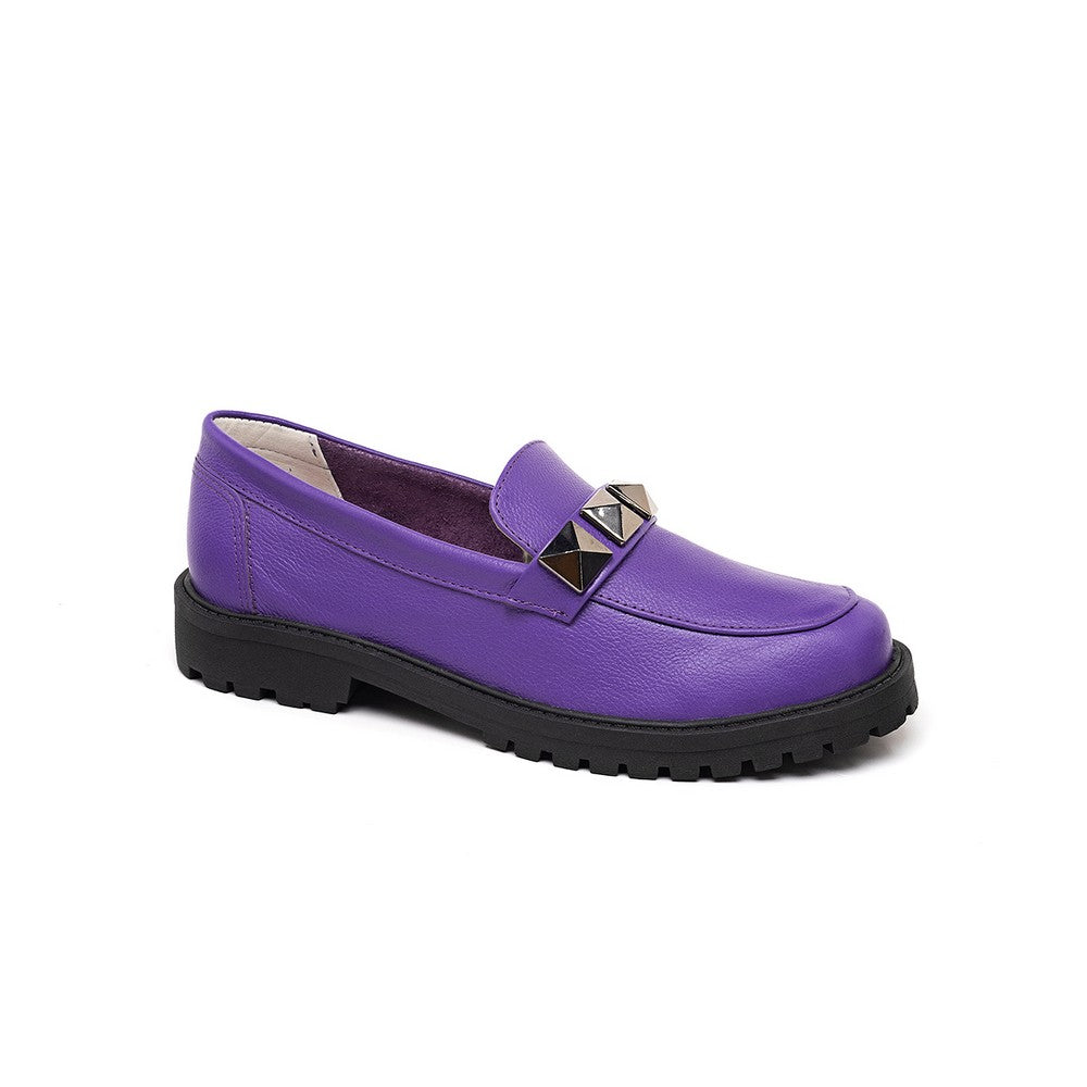 Mocassim Floré em couro 6604 - Violeta