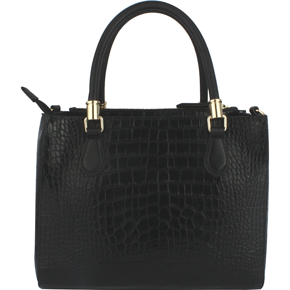 Bolsa feminina em couro croco Vitoria Heinz 1053