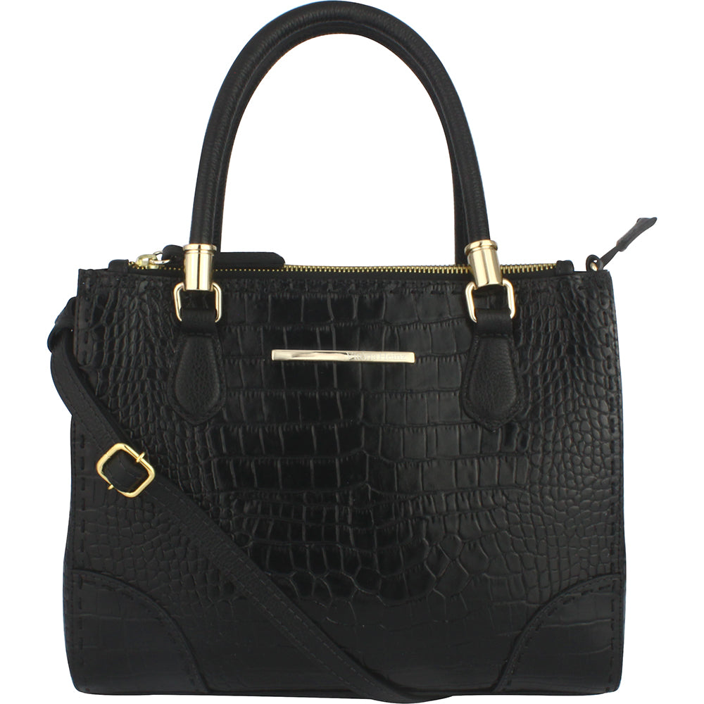 Bolsa feminina em couro croco Vitoria Heinz 1053