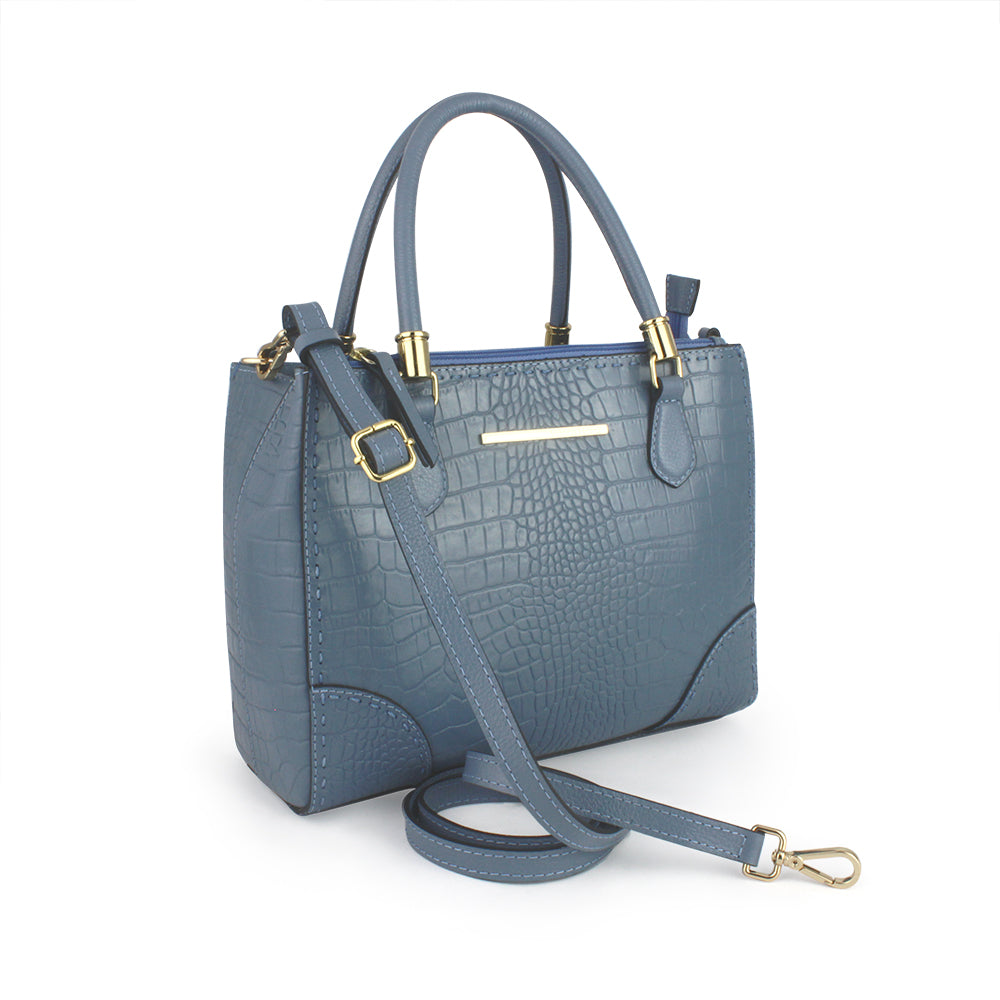Bolsa feminina em couro croco Vitoria Heinz 1053