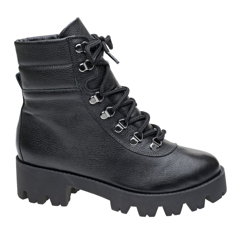 Bota Preta Couro Cano Curto Tabita 10333081