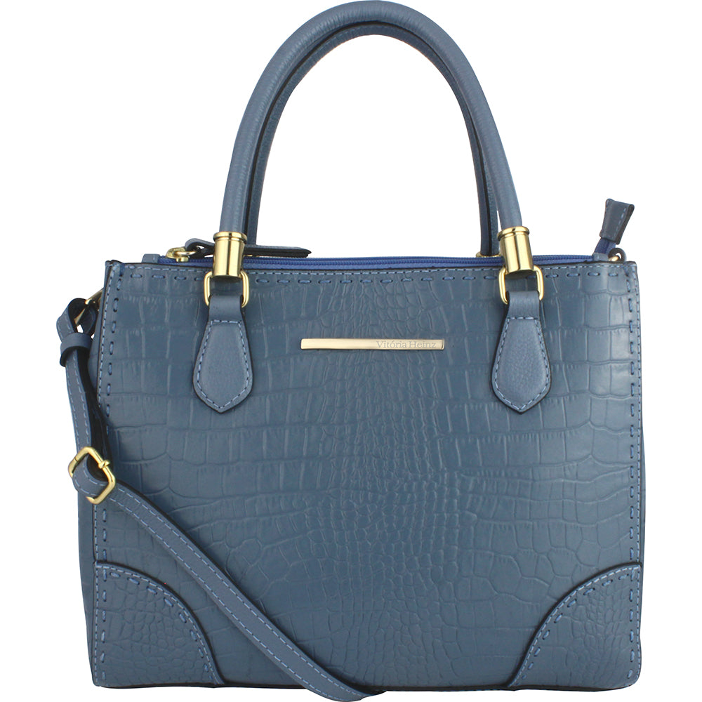 Bolsa feminina em couro croco Vitoria Heinz 1053